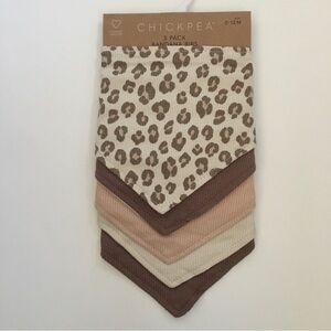 NEW Baby Bibs 5 Cotton Bandana Bibs Solid Colors and an Animal Print | ChickPea